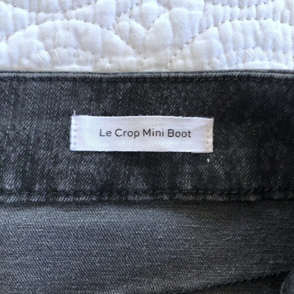 Frame Le Crop Mini Boot Black Tonal Python Jeans - Picture 6 of 11